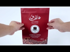 OEM ODM Fermuarlı Kahve Torbaları Fermuarlı Kendiliğinden Dayanan Kahve Torbaları Kahve Çayı İçin