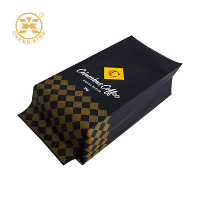 Custom Printed Matt Aluminum Foil Side Gusset Coffee Beans Packaging Bags Stand Up Coffee Bags Custom Moisture Proof Zipper Bags