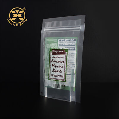 Custom Printed Transparent Packaging Plastic Bags With Zipper Nuts Almond Dry Fruit Packaging Bags