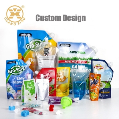 150ml 1L 5L Beverage Detergent Packaging Pouch Reusable Plastic Drink Bag With Spout SGS