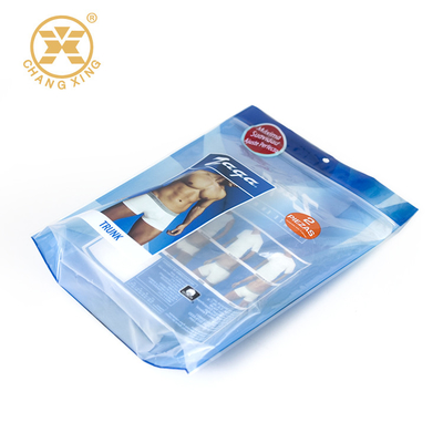 50 Microns Clothing Clear Plastic Zip Lock Pouches Mylar Packaging Stand Up Bags