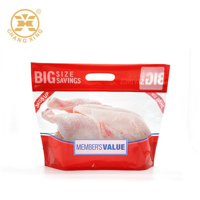 Kalite  VMPET EXPE Stand Up Pouch With Handle Roast Chicken Plastic Packaging For Frozen Food fabrika