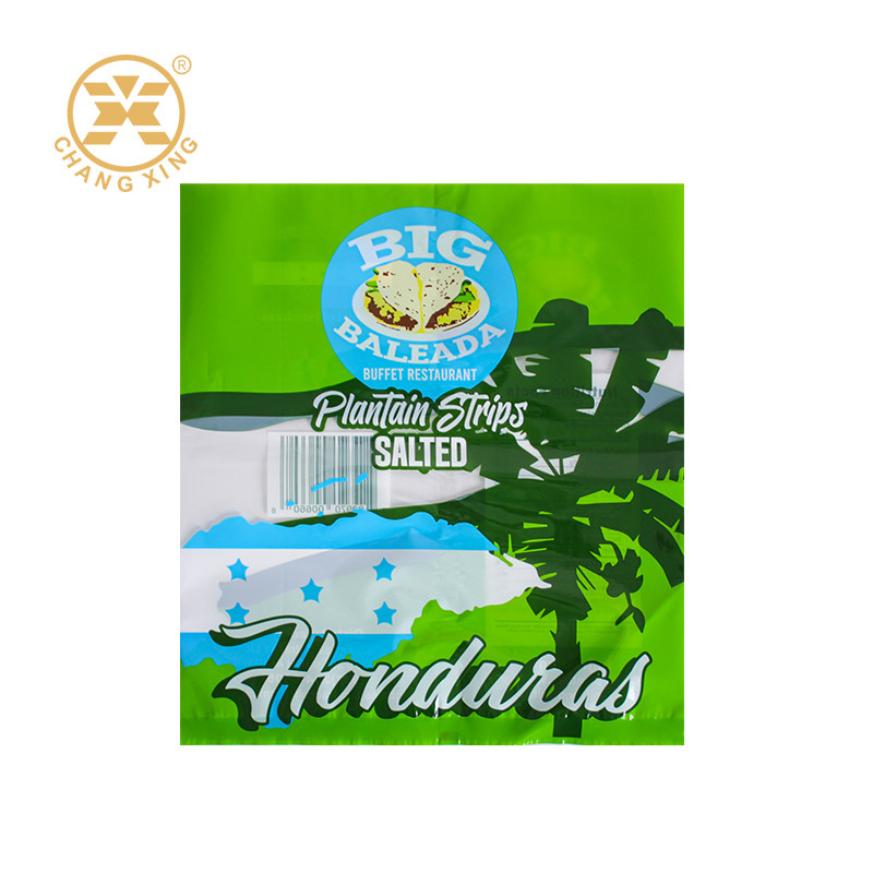 Custom Printed Plastic Packaging Bag 3 Side Seal Snack Food Packaging For Pita Pancake Taco