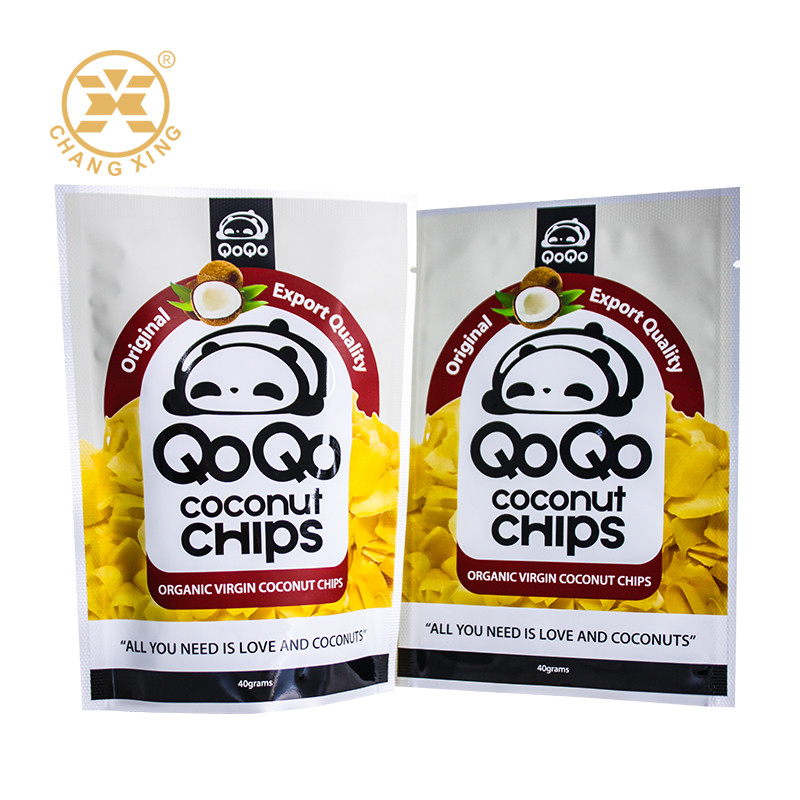 Custom Logo Snack Packaging Bag Premium Food Grade PET Stand Zipper Gravure Printed For Cashew Nuts Coconut Chips