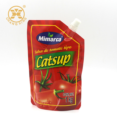 Gıda Sınıfı Plastik 1KG Domates Ketçap Kılıfı, Emzikli