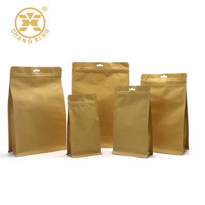 Vana 16oz ile Kraft Düz Tabanlı Kompostlanabilir Kahve Poşetleri
