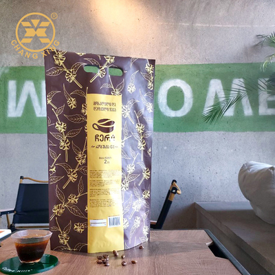 500g UV kaplama Mat bitmiş Vana Fermuarlı Stand up kahve poşeti