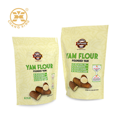 Yam Un Tozu ayakta duran torba çanta Manyok Mısır Un Torbaları Doypack Fermuarlı Çanta