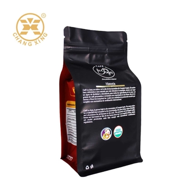 Blok Alt Özel Kahve Paketleme Torbaları 250g 500g 1000g 1kg Valfli