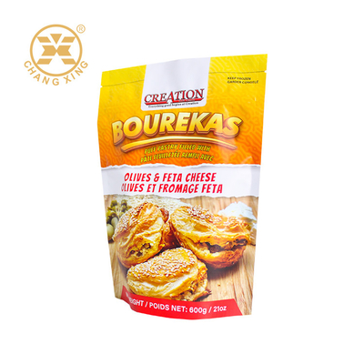 Kapalı Alüminyum 250g 500g Kalk Yemek Çantası Kendini Destekleyen Fermuar Çantası