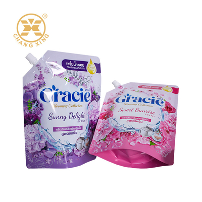 LDPE Doypack Çamaşır deterjanı ayağa çıkış borusu borusu ile kumaş yumuşatıcı borusu