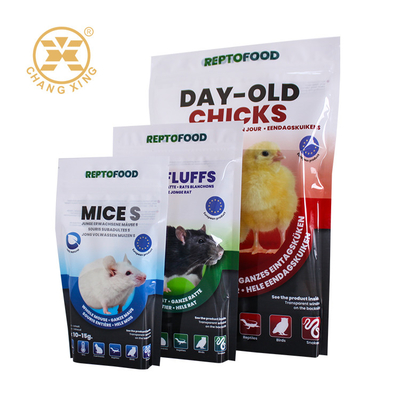 Özel 5kg 10kg 15kg Stand Up Pet Food Bag Plastik Hayvan Beslenme Paketleri Fermuarlı