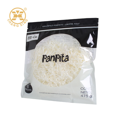 Özel basılı plastik fermuar torbaları erişte için yiyecek ambalaj torbası Pita Pancake Taco