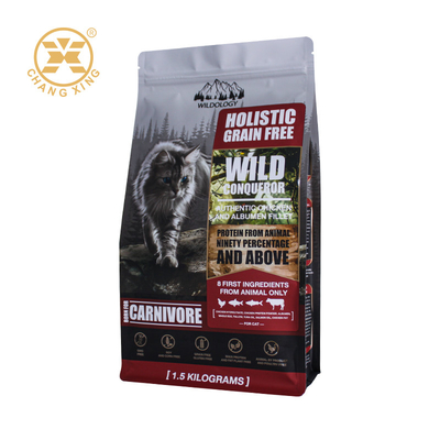 5kg 10kg 15kg 20kg Plastik Ziplock Köpek Kediler Evcil hayvanlar Gıda Paketleme Çantası Kalkın Cüzdan Düz Alt Çantalar Evcil hayvan beslenmesi için