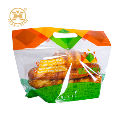 Özel Basılmış İyi Nem Kanıtlı Fırıncı Ekmek Paketleme Torbaları Açık Pencereli Mini Pasta Yiyecek Şekerli Çanta Kurabiye Paketleme