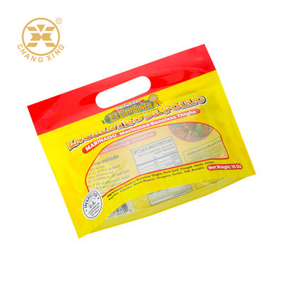 Özel Basılmış Kızarmış Tavuk Torbası Deli Et Nem Kanıtlı Özellik Fermuar Plastik Paket