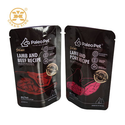 Özel Logo Yazdırılmış Plastik Fermuar Evcil hayvan yiyecek poşetleri Islaklık Kanıtı Evcil hayvan ambalaj poşetleri Köpek Kediler için