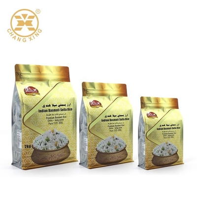 5 kg pirinç ambalajı zip kilitli torbalar UV kaybolan düz alt torbalar