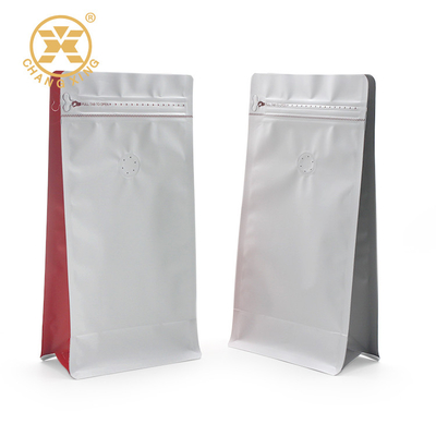 Düz Tabanlı VMPET Alüminyum Kahve Torbaları 250g BOPP Gıda İçin Zip Kilit Kılıfı