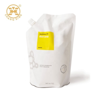 VMPET Bacalı Ambalajlı Stand Up Poşet 300ml Sabun Esnek Ambalaj Plastik Torbalar