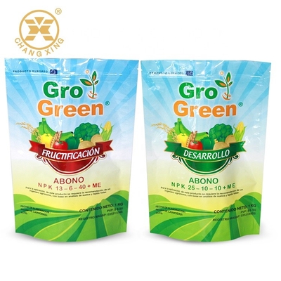 Alüminyum Folyo VMPET Pestisit Gübre Paketleme Torbası Gübre Stand Up Fermuar Kılıfı